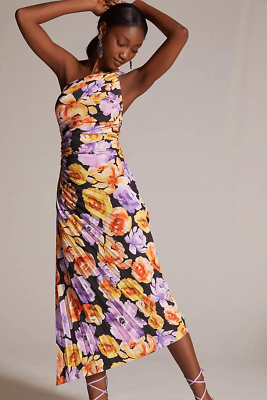 geisha designs asymmetrical maxi dress New Anthropologie Geisha Designs Asymmetrical Hem Midi Dress Size XXS