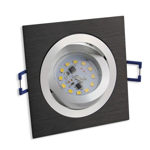 6x LED Einbaustrahler Set 230V 5-7 Watt rund eckig Spot Alu 80mm Bohrloch - Bild 5 von 27