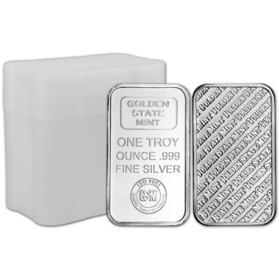 1 oz Golden State Mint Silver Bar .999 Fine Tube of 20