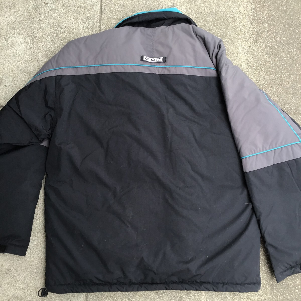 Veste Hockey Vintage San Jose Sharks CCM Taille L - Noire, Grise, Sarcelle, Neuf Avec étiquettes