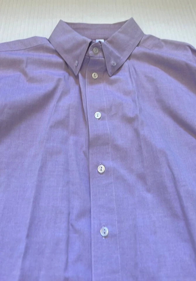 男式 American Apparel 紫色正装衬衫,尺寸 M — 第 2/4 张图片