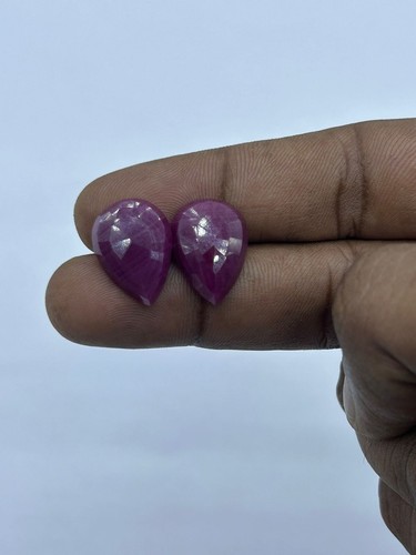 NATURAL RED RUBY PEAR RUBY GEMSTONE 18X13X5 MM 22.50 CT PARVEENGEMS - Picture 8 of 10