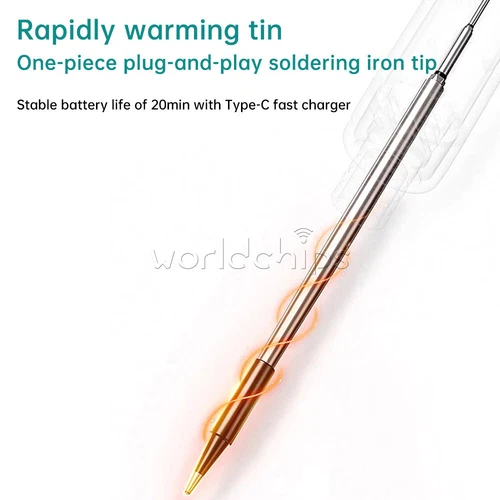 Kit de soldador inalámbrico tipo C soldador portátil recargable - Imagen 17 de 21