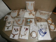 Fashion Jewelry Gold Silver Tone Bracelets Earrings Necklaces Dress Up Youth Lot