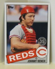 Johnny Bench 2020 Topps Mini On Demand 35th Anniversary Cincinnati Reds 1985