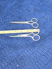Lot of 2 Vintage Scissors Metal Stainless Kleencut Scissors, Unbranded