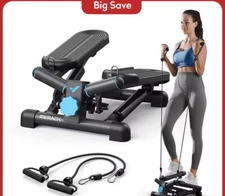 MERACH Mini Stepper for Exercise, Twist Stair Stepper 330LBS Capacity, Stepper