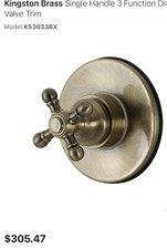 Kingston Brass KS3033BX Single Handle 3 Function Diverter Valve Antique Brass