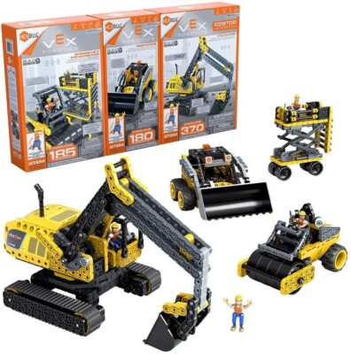 HEXBUG VEX ROBOTICS CONSTRUCTION VEHICLE 3 PACK, YELLOW *NEW