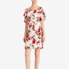 American Living Womens Floral Flutter Sleeve Party Dress Size 4 $79