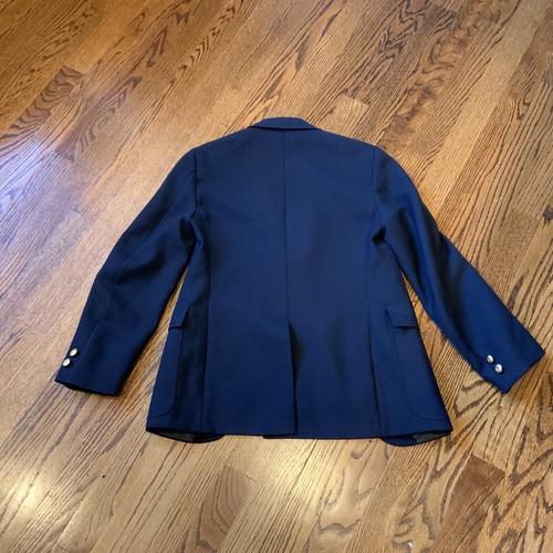 VTG Brooks Brothers Boys Size 13 Blazer Wool Lined Jacket 3 Gold Button Navy USA - Picture 9 of 12