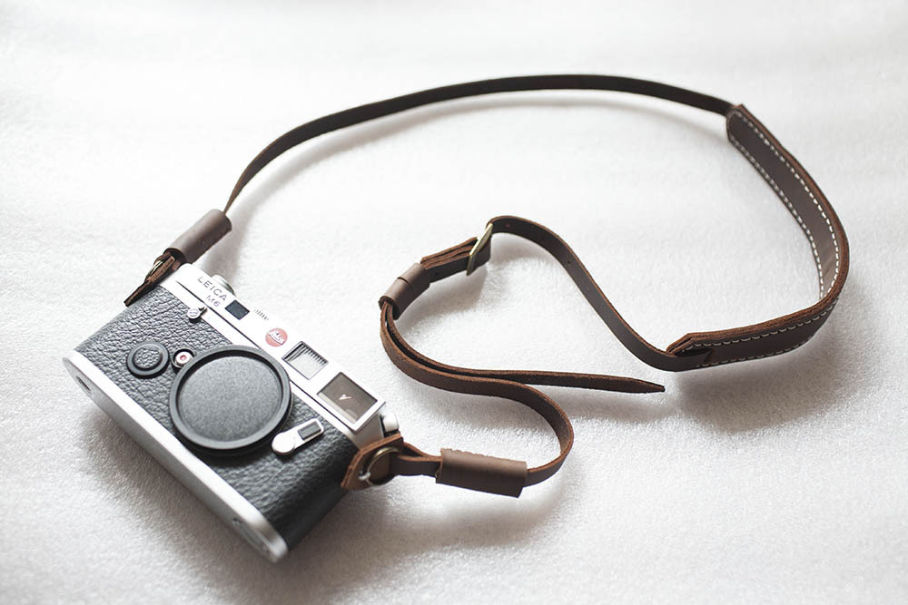 Genuine Real Leather Camera Shoulder Neck Strap for EVIL Film Camera Brown 155