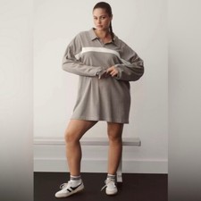 NEW Gola x Anthropologie Team Jersey Dress Gray Green Size XS NWT