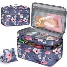 Sewing Accessories Storage and Organizer Case Double-Layer Sewing Kits Carryi...