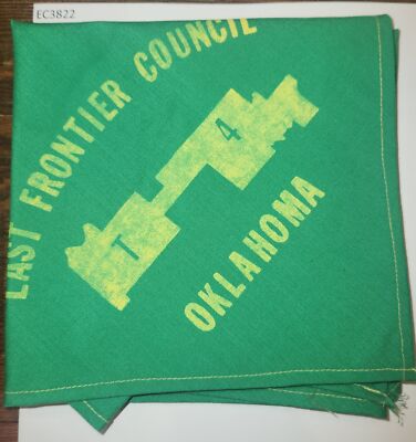 Boy Scout Neckerchief Last Frontier Council Troop 4 T4 Oklahoma