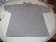 Gildan Activewear Ultrablend Heavyweight adult S small mens Grey polo shirt NOS