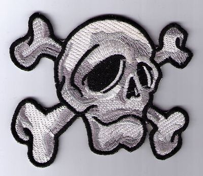 Skull Crossbones Camouflage Patch Sew On Embroidered Iron on Patch