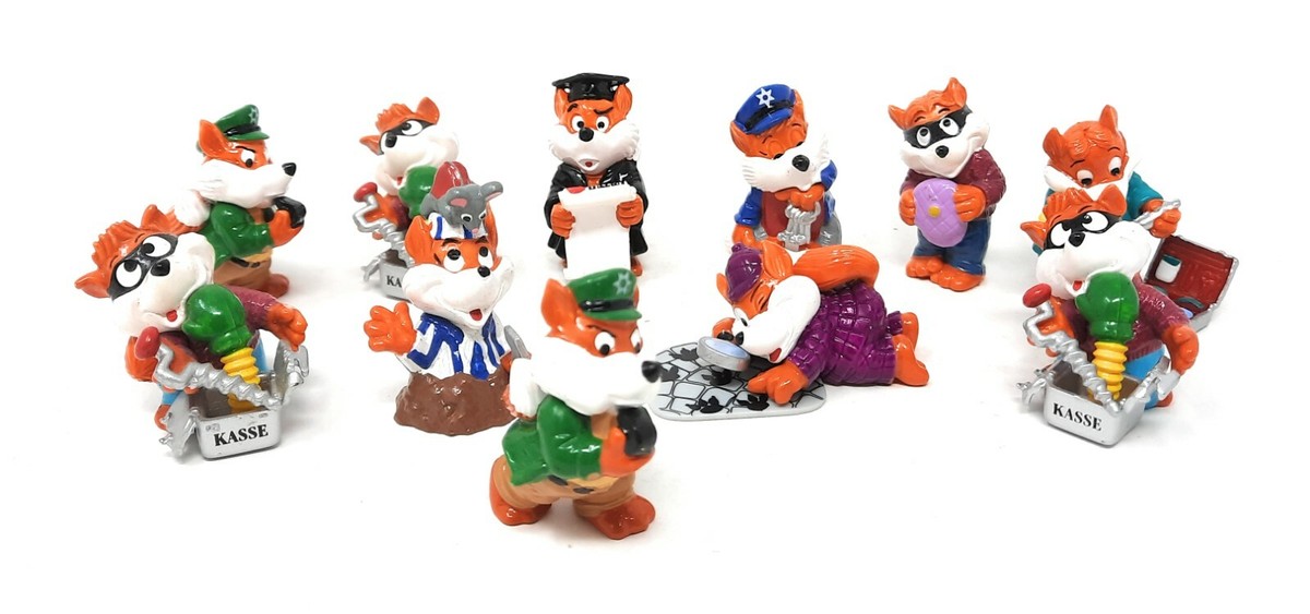 Kinder Egg Surprise Toys 11x Fancy Fuxies Fox 1990s FIGURES