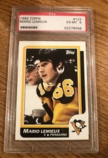 1986-87 Topps #122 Mario Lemieux PSA 6 EX-MT Pittsburgh Penguins