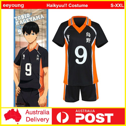 Maglietta Unisex Haikyuu!! Karasuno High School - T-shirt Cosplay Anime, Maniche Corte, Morbida E Traspirante - Taglie Da XXS A XXL
