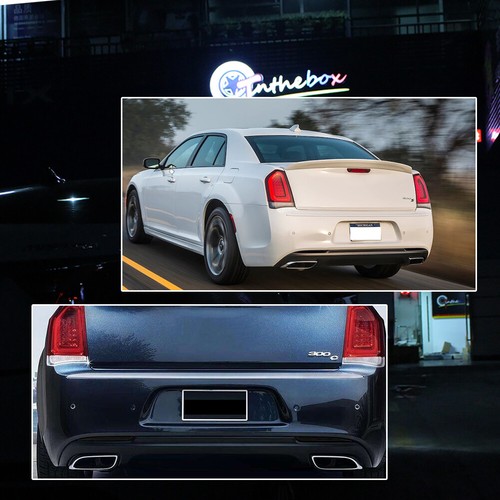 2X Smoked Lens Bumper Reflector Rear Light Covers Kit For 2015-2022 Chrysler 300 - Picture 8 of 8