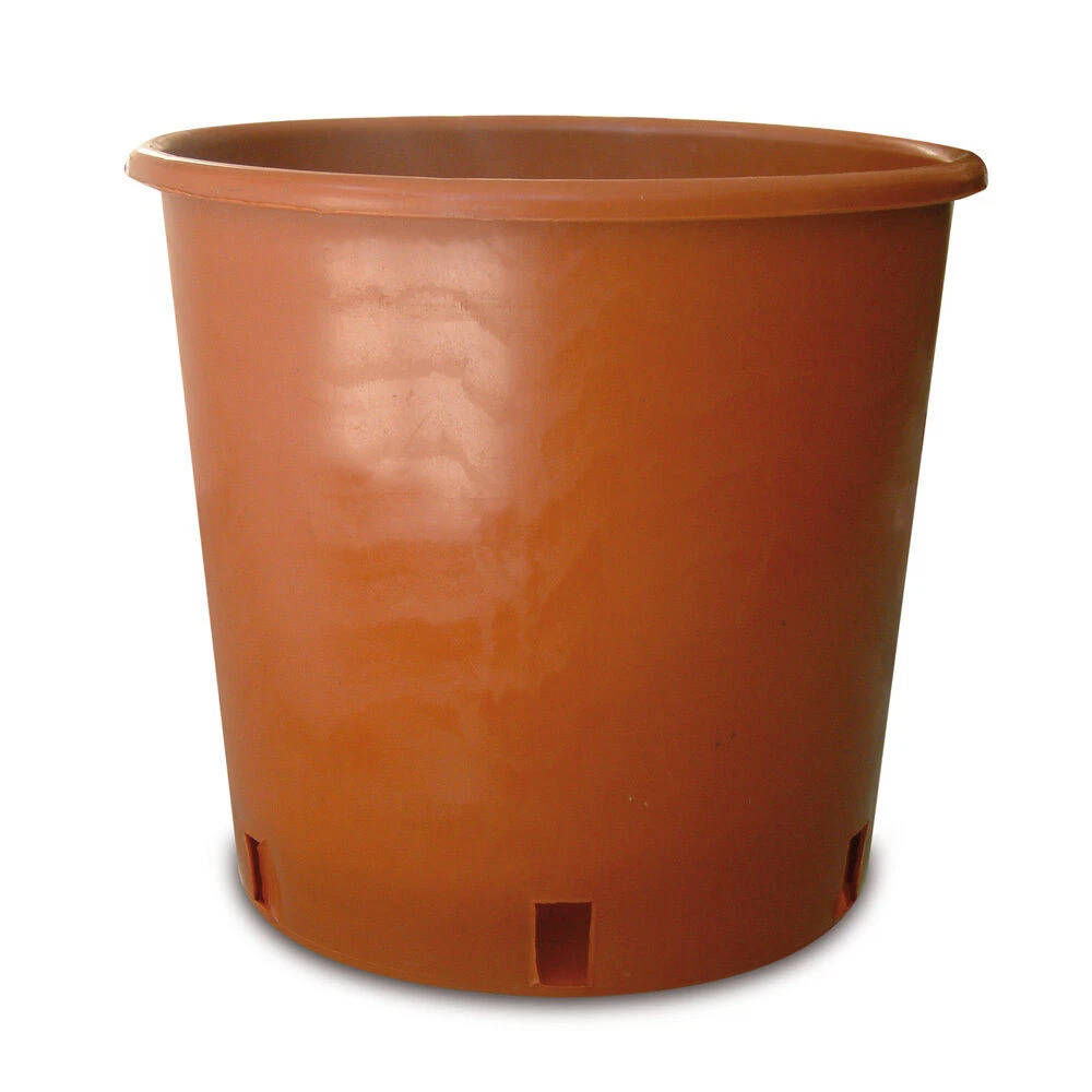 Omenluck - 20 Vasi In Plastica Per Piante 24x19x21 Cm | Sacchi Per Coltivazione In Polipropilene | Colore Rosso Mattone