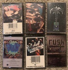 Heavy Metal Cassette Tape Lot Queensryche,Judas Priest,Rush,Cinderella,Foghat