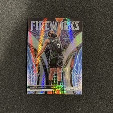 2021-22 Prizm James Harden Fireworks Hyper Silver Prizm #14 Nets