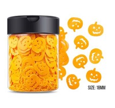 18MM Jack-O-Lantern Pumpkin, Halloween Themed Glitter Confetti Pieces 5G/10G 