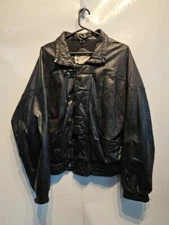 Vtg Bermans Cafe Racer Motorcycle Biker Black Leather Bomber Jacket Mens Small