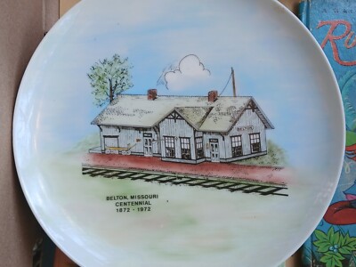 Old Kansas City Southern Railroad 1872 Centennial Plate Belton MO Station