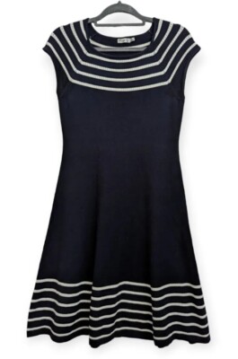 eliza j blue and white striped dress Sherri Hill 57454 Dress | Sherri Hill Dresses main image 1