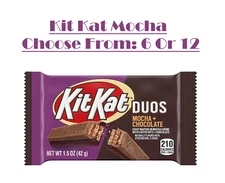 KIT KAT DUOS Mocha & Chocolate Wafer Candy, 1.5 oz Bars (Choose From: 6 Or 12)