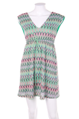 Accessorize Kleid Zickzack Muster XS multicolor