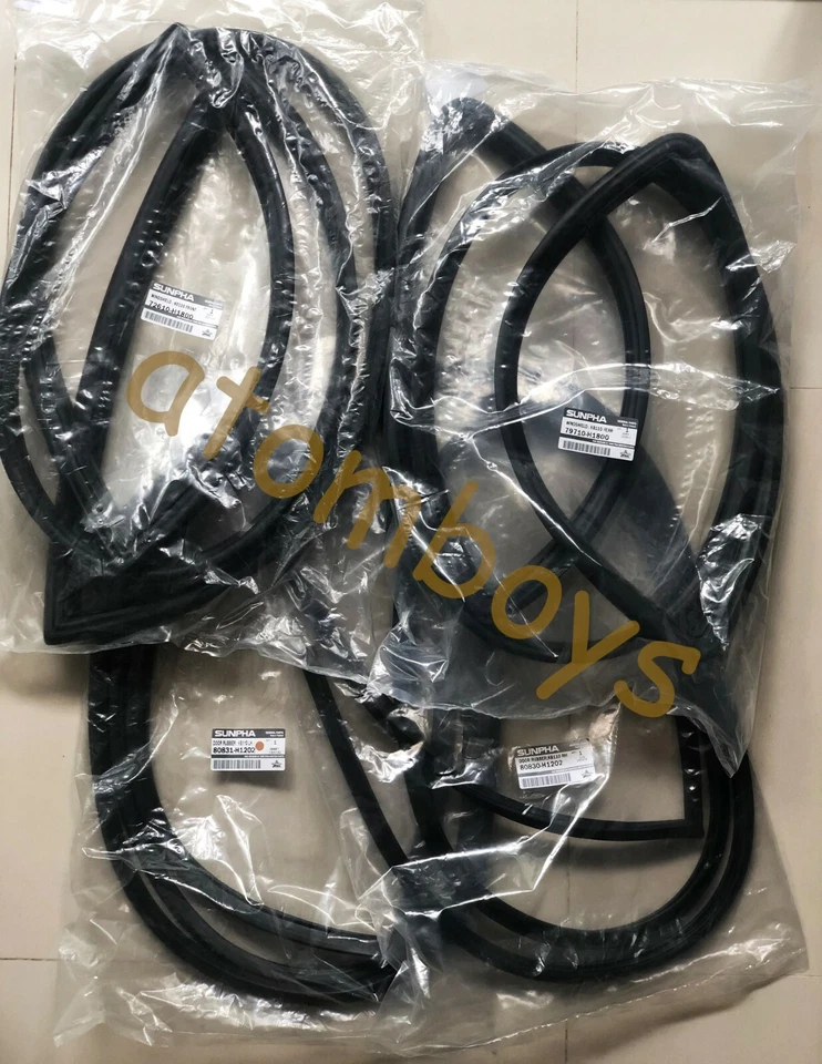 For Nissan DATSUN SUNNY 1200 KB110 COUPE WEATHERSTRIP DOOR SEAL 5 PCS. RUBBER - Image 2 of 4