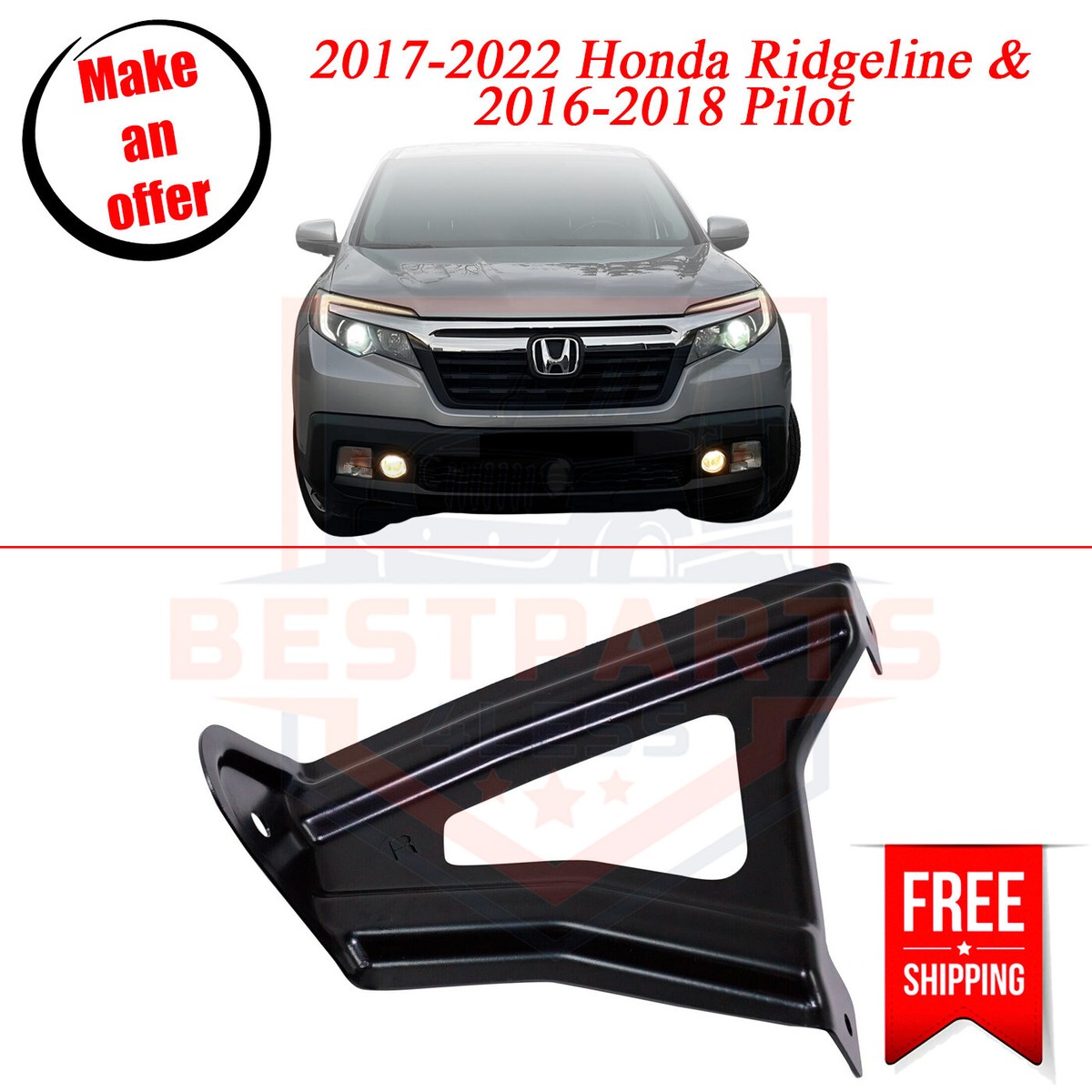 New Front Fender Supports 60213TG7A00ZZ right side for 2017-2022