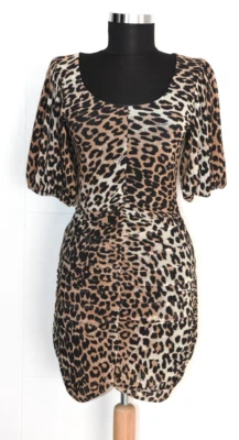 GANNI Leopard Mesh Kleid Gr. 34 - Bild 1 von 4