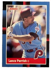 Excellent: Vintage 1988 Donruss Lance Parrish Philadelphia Phillies Trading Card