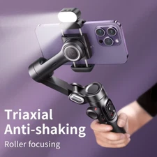 AOCHUAN 3-Axis Gimbal Stabilizer - Smartphone, Fill Light, Face Tracking 
