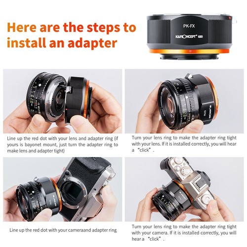 K&F CONCEPT PK-FX Pentax PK K Lens to Fuji FX XF X Mount Camera Adapter - Picture 7 of 8