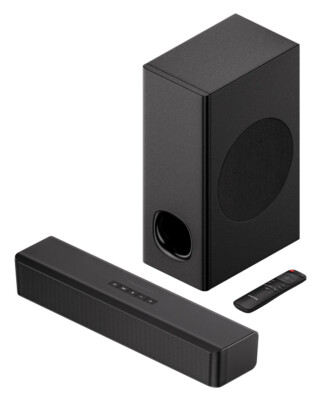 2.1 Compact Sound Bars for TV with Subwoofer, HDMI ARC/Bluetooth 5.0/Optical/AUX