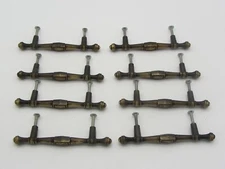 8 Vintage Brass Drawer Cabinet Pulls 5”Long 3” Center with Screws