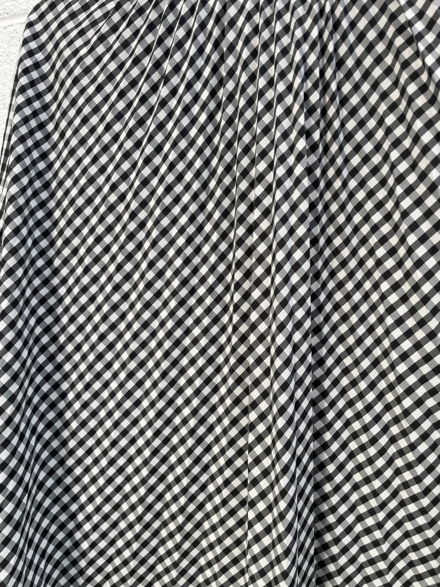 BANDE STUDIO Sofia Pleated Satin Midi Skirt Check Size 8 AU Pre owned View 6