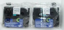 2 Pack Oozmas Compatible Label Tape Replacement TZe-241 18mm Black on White 