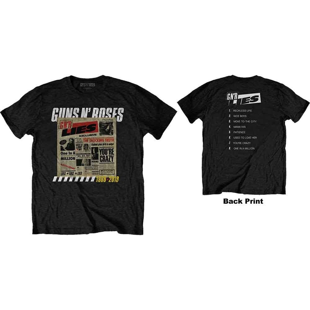 Tシャツ【未開封】GUNS N' ROSES GN'R LIES GUNS N' ROSES cd cvr GN'R LIES Official White SHIRT 2X New
