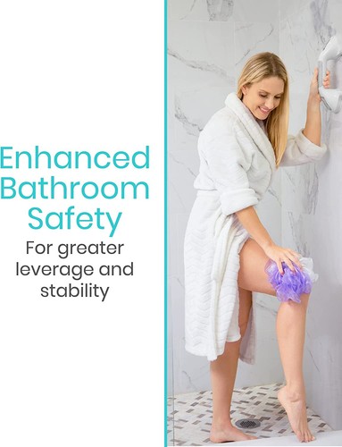 Vive Grab Bar 11.5" - Suction Shower Handle - Bathroom Balance Bar - Safety Hand - Picture 7 of 9