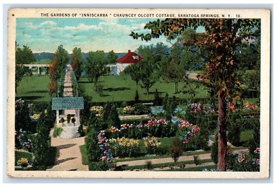 The Gardens Of Inniscarra Chauncey Olcott Cottage Saratoga Springs NY Postcard