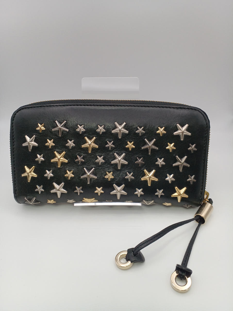 Jimmy Choo Multi Metal Stars Studded Leather Wallet