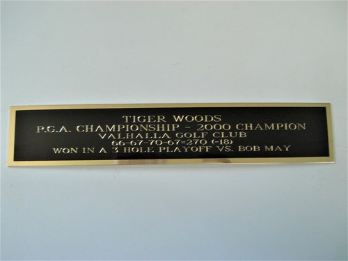 Tiger Woods 2000 PGA Champion Nameplate For A Golf Photo Plaque 1.5" X 8"