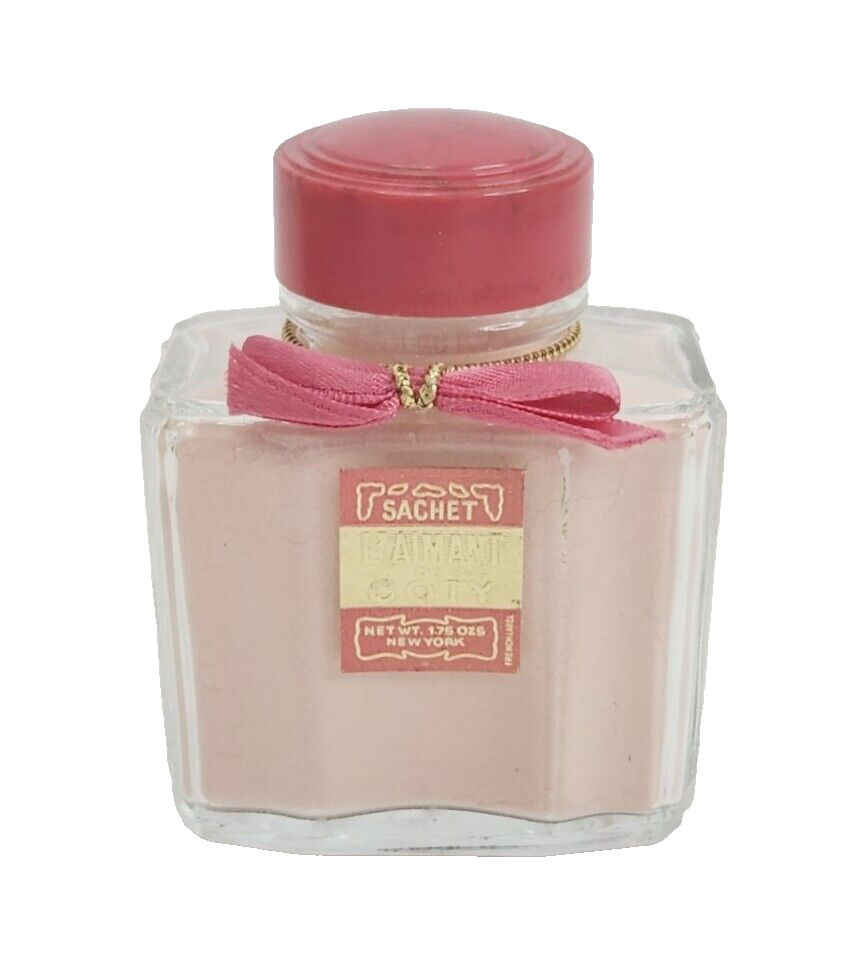 Vintage L'aimant Coty Sachet Powder NY Paris 2 OZ FULL French Label 